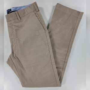 Peter Millar Crown Crafted Mens 32/32 Beige Corduroy Pants Chinos Stretch Slim
